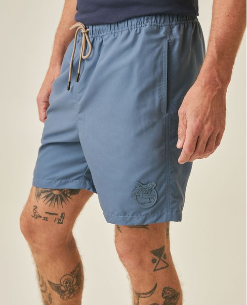 Bermuda de Hombre de Playa Rayas Horizontales Panty Interno en Poliéster Reciclado