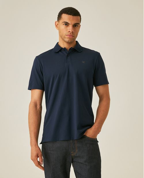 Camisa Polo de Hombre Slim Fit Manga Corta Tecnología Piqué Sanforizado en Mezcla de Algodón