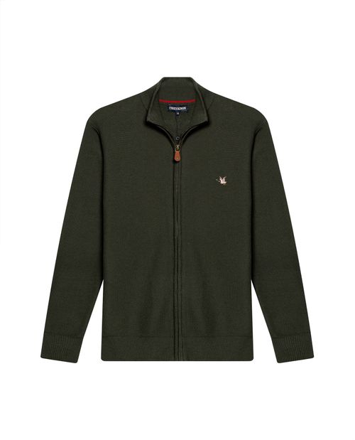Chaqueta de Hombre Tejido Piqué Regular Fit Cuello Nerú en Algodón