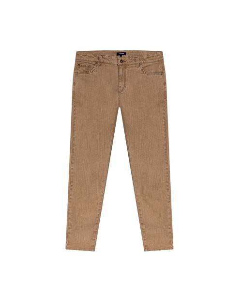 Pantalón de Hombre 5 Bolsillos Tiro Medio Lavado Especial y Reservas en Mezcla de Algodón