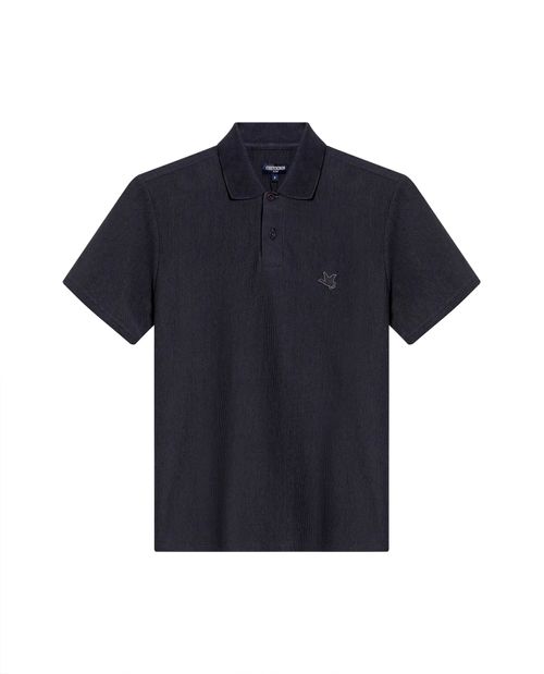Camisa Polo de Hombre Slim Fit Manga Corta con Pato Bordado en Relieve Tela Rib en 100% Algodón