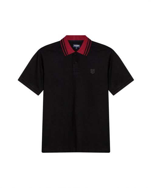 Camisa Polo de Hombre Classic Fit Manga Corta con Cuello en Contraste Tela Piqué en Mezcla de Algodón