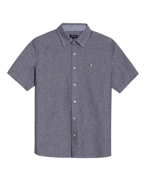 Camisa de Hombre Classic Fit Detalles Internos Tela con Efecto Header en Algodón