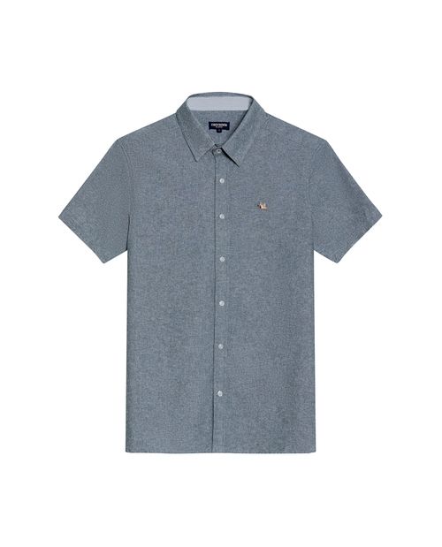 Camisa de Hombre Classic Fit Detalles Internos Tela con Efecto Header en Algodón