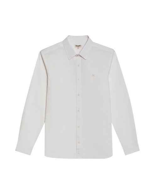 Camisa de Hombre Manga Larga Slim Fit Button Down Texturizada Jeanswear en Mezcla de Algodón y Lyocell