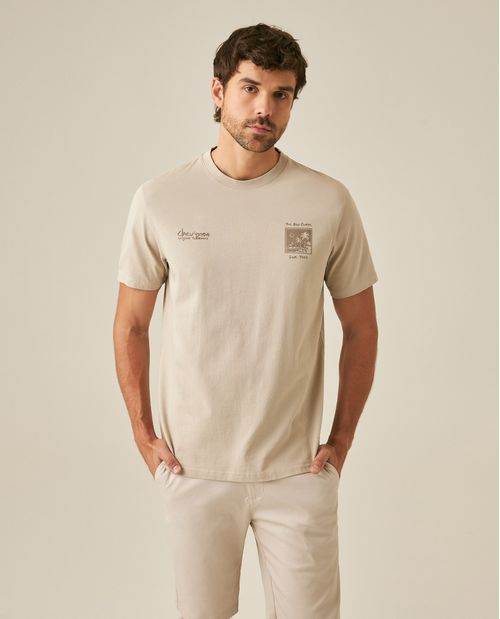 Camiseta de Hombre Classic Fit Manga Corta Gráficos en Ambos Lados Jersey Polonia en Algodón