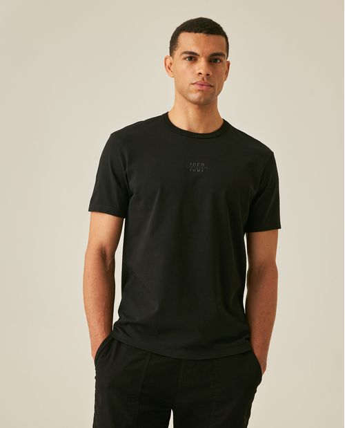 Camiseta de Hombre Slim Fit Manga Corta Mini Gráfico en Centro en Alta Densidad en Algodón