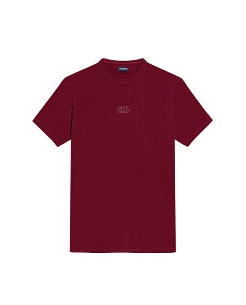 Camiseta de Hombre Slim Fit Manga Corta Mini Gráfico en Centro en Alta Densidad en Algodón