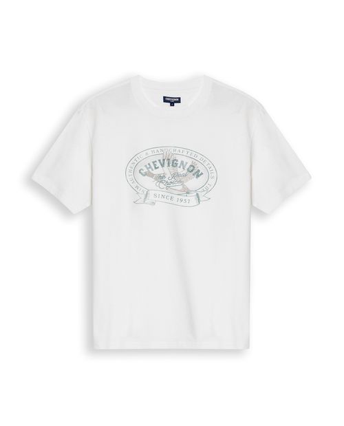 Camiseta de Hombre Slim Fit Manga Corta Gráfico Localizado en Algodón