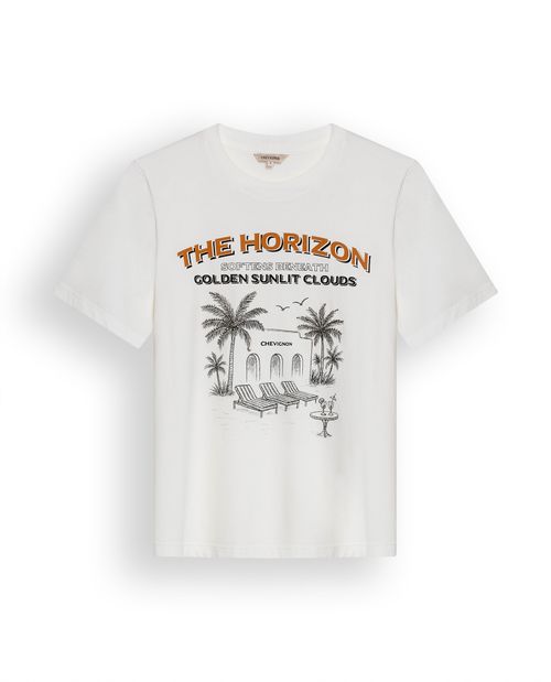 Camiseta de Mujer Gráfica Slim Fit Cuello Redondo con Piedras Bordadas Verano en Algodón