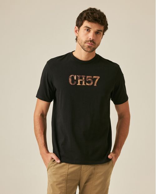 Camiseta de Hombre Classic Fit Manga Corta Cuello Redondo con Camuflaje Estética Militar en Algodón