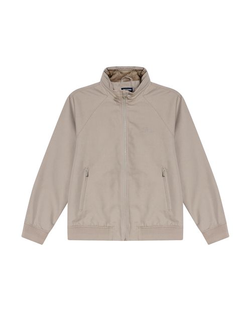 Chaqueta de Hombre Cuello Alto Capucha Replegable Bolsillos con Cierre Tela Jeanswear en Mezcla de Algodón y Poliamida