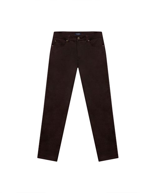 Pantalón de Hombre Slim Fit 5 Bolsillos Tiro Medio Tela Tipo Jogger en Mezcla de Algodón y Tencel