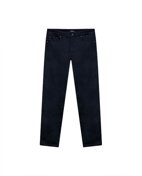 Pantalón de Hombre Slim Fit 5 Bolsillos Tiro Medio Tela Tipo Jogger en Mezcla de Algodón y Tencel