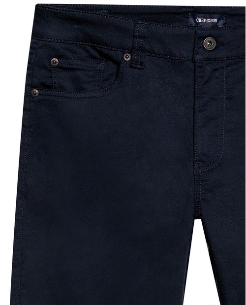 Pantalón de Hombre Slim Fit 5 Bolsillos Tiro Medio Tela Tipo Jogger en Mezcla de Algodón y Tencel