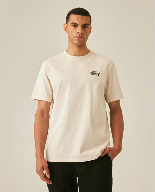 Camiseta de Hombre Manga Larga Classic Fit Gráficos Tipográficos en Algodón