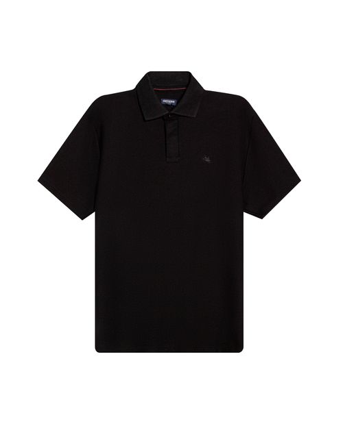 Camisa Polo de Hombre Classic Fit Manga Corta con Perilla Oculta Tela Piqué Efecto Panal en Algodón