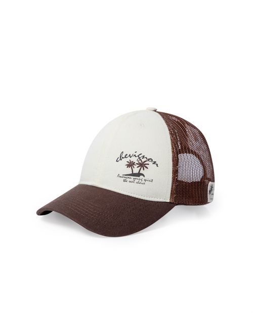 Gorra Unisex Trucker Drill con Simulación Marquilla Bordado-Estampado en Mezcla de Algodón