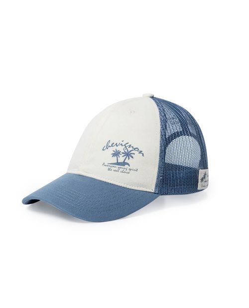 Gorra Unisex Trucker Drill con Simulación Marquilla Bordado-Estampado en Mezcla de Algodón