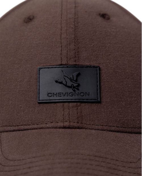 Gorra Unisex 6 Paneles Ripstop con Aplique PVC Frente-Lateral en Mezcla de Algodón