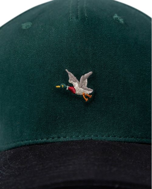 Gorra Unisex 5 Paneles Drill Estructurada con Pato Bordado Directo en Algodón