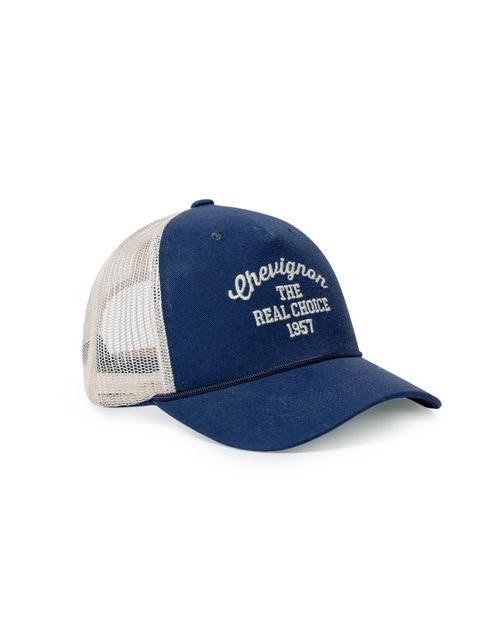 Gorra Unisex Trucker 5 Paneles Drill con Gráfico Bordado Detalle de Cordón en Mezcla de Algodón