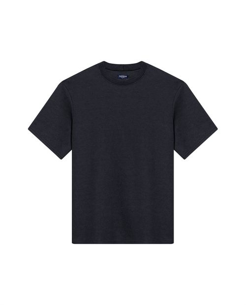 Camiseta de Hombre Classic Fit Manga Corta Textura Waffle en Mezcla de Algodón