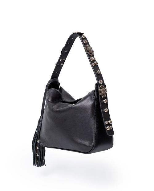 Bolso de Mujer Mini Bag en Cuero Vacuno con Conchos Western