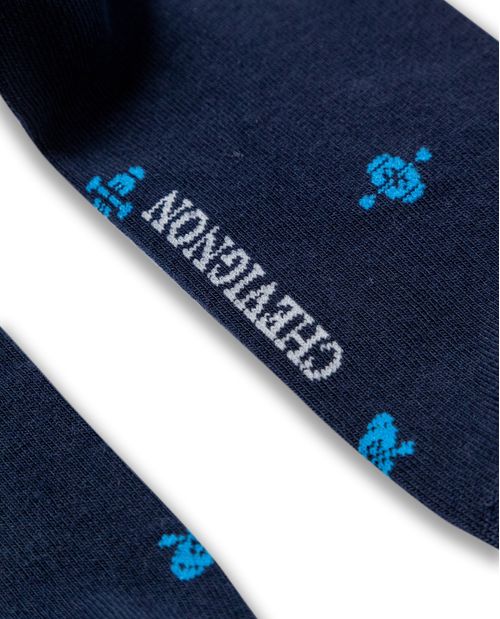 Medias de Hombre Media Pierna con Gráficos de Kayaks en Mezcla de Algodón con Elastano