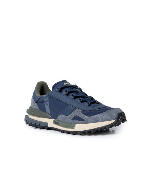 Tenis de Hombre Estilo Runner con Suela Butter en Cuero Carnaza y Textil