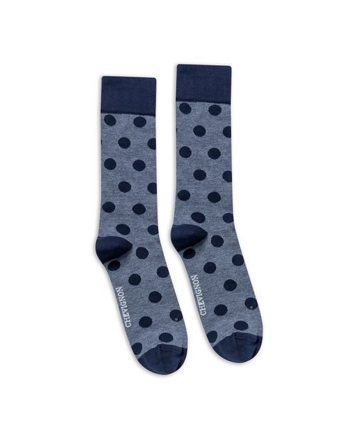 Medias de Hombre Media Pierna con Gráficos de Círculos en Mezcla de Algodón con Elastano