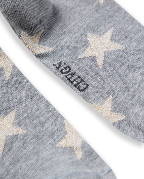 Medias de Mujer Media Pierna con Estrellas en Hilos Lurex en Mezcla de Algodón