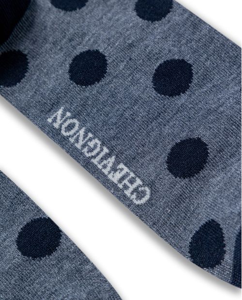 Medias de Hombre Media Pierna con Gráficos de Círculos en Mezcla de Algodón con Elastano