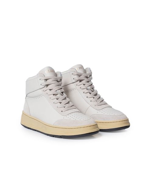 Tenis de Mujer Caña Media Perforados Suela Bicolor Butter en Cuero Plena Flor