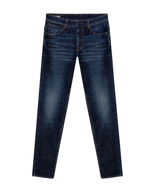 Jean de Hombre Rider Skinny Fit Tiro Bajo Lavado Oscuro Tecnología Skinflex en Mezcla de Algodón