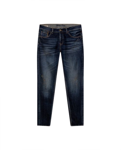 Jean Heritage de Hombre Super Slim Fit Tiro Bajo Lavado Ultra Oscuro en Mezcla de Algodón Rider