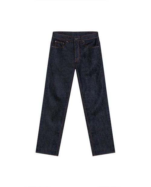 Jean de Hombre Revenge Straight Fit Tiro Alto Lavado Ultra Oscuro Básico con Presillas en Mezcla de Algodón Reciclado y Viscosa