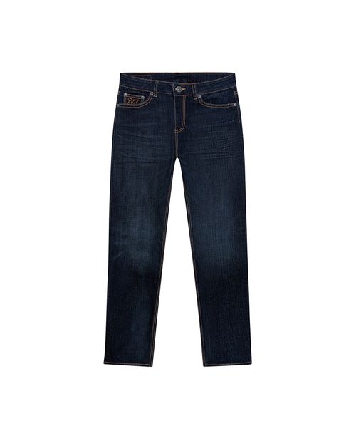 Jean de Mujer Skinny Fit Tiro Alto Bordado Chevignon Lavado Ultra Oscuro en Mezcla de Algodón