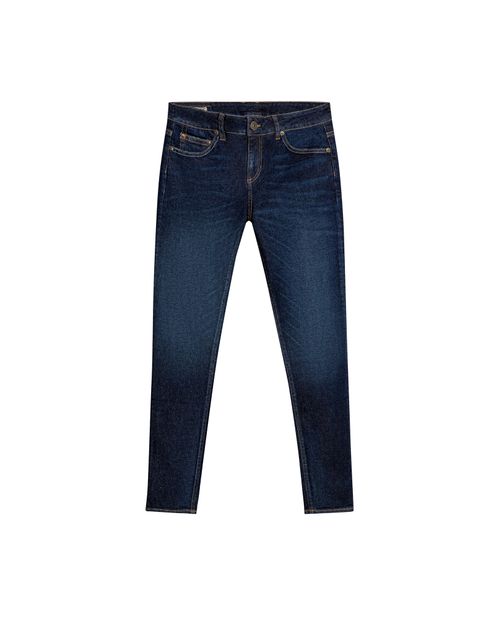 Jean de Mujer New Skinny Tiro Bajo Lavado Ultra Oscuro en Mezcla Eco-Consciente