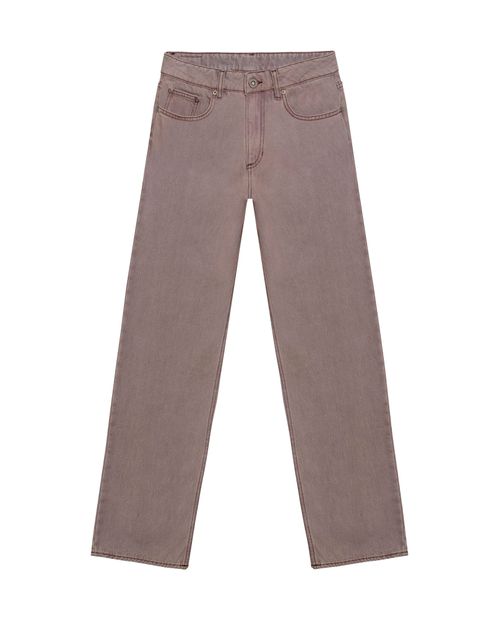 Jean de Mujer Special Fit Straight Tiro Super Alto Lavado Crudo Marfil en Algodón