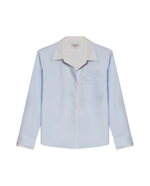 Camisa de Mujer Relaxed Fit en Algodón con Elastano