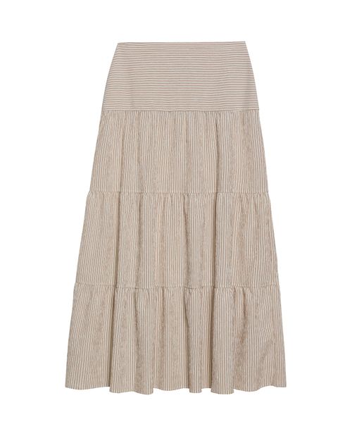 Falda de Mujer Maxi de Rayas con Capas