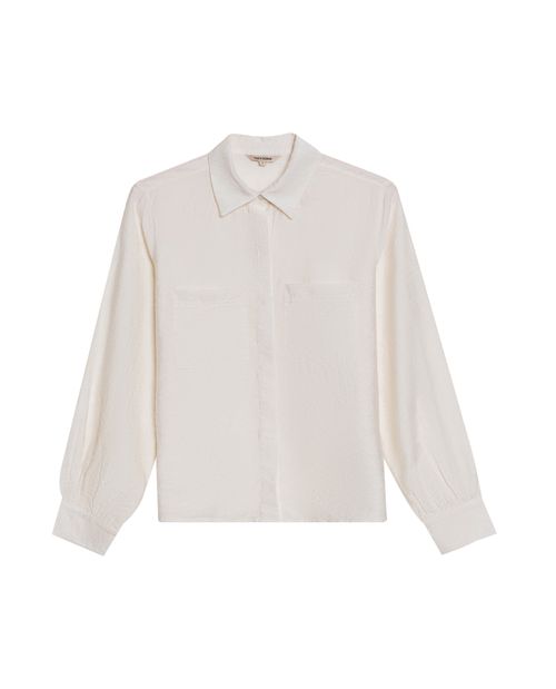 Camisa de Mujer Texturizada en Mezcla de Lino