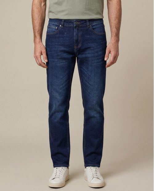 Jeans Slim Fit Lavado Oscuro Para Hombre