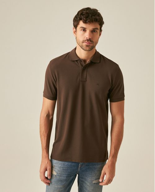 Camisa Polo de Hombre Classic Fit Manga Corta con Pato Bordado Tono a Tono en Algodón