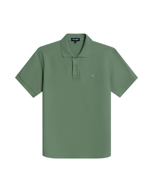 Camisa Polo de Hombre Classic Fit Manga Corta con Pato Bordado Tono a Tono en Algodón