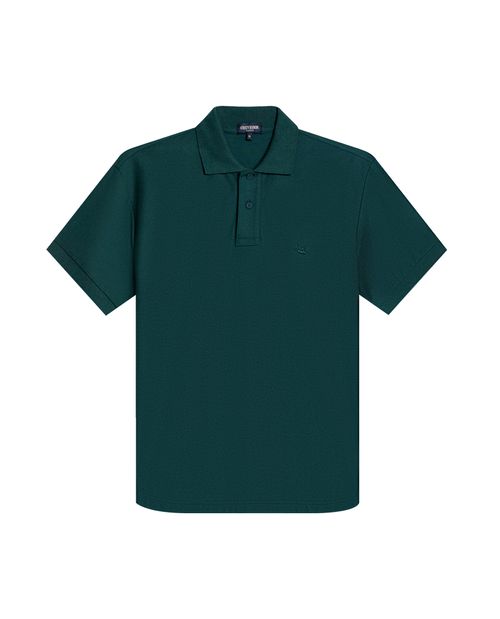 Camisa Polo de Hombre Classic Fit Manga Corta con Pato Bordado Tono a Tono en Algodón