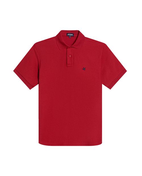 Camisa Polo de Hombre Classic Fit Manga Corta con Pato Bordado Tono a Tono en Algodón