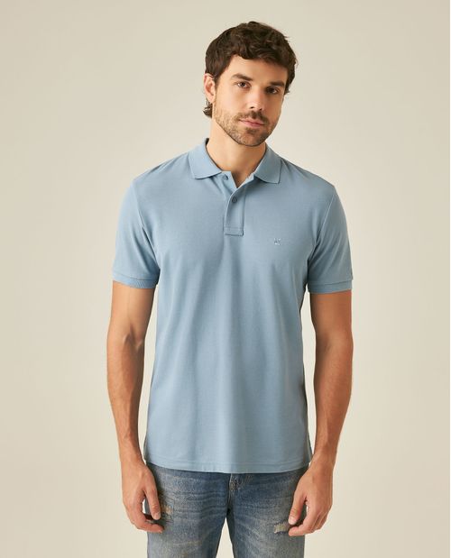 Camisa Polo de Hombre Classic Fit Manga Corta con Pato Bordado Tono a Tono en Algodón