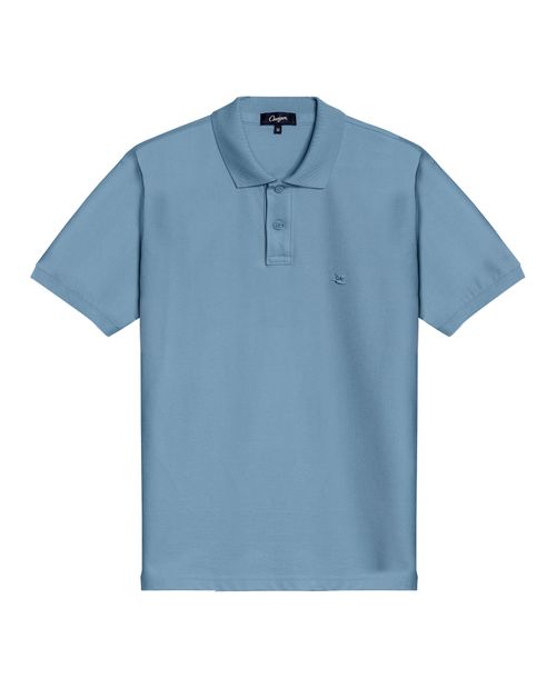 Camisa Polo de Hombre Classic Fit Manga Corta con Pato Bordado Tono a Tono en Algodón